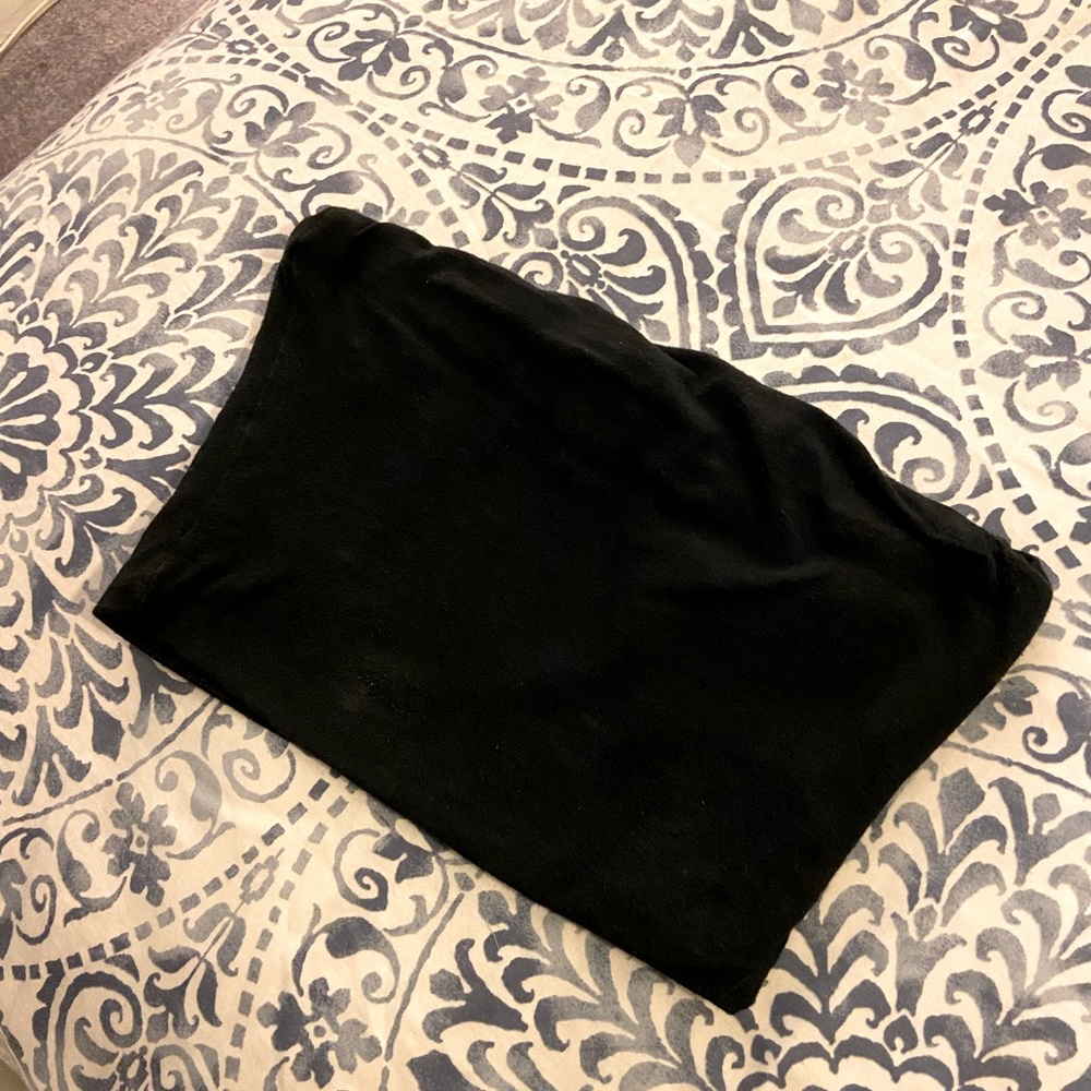 Fashion Nova Black Bandeau/Crop Top